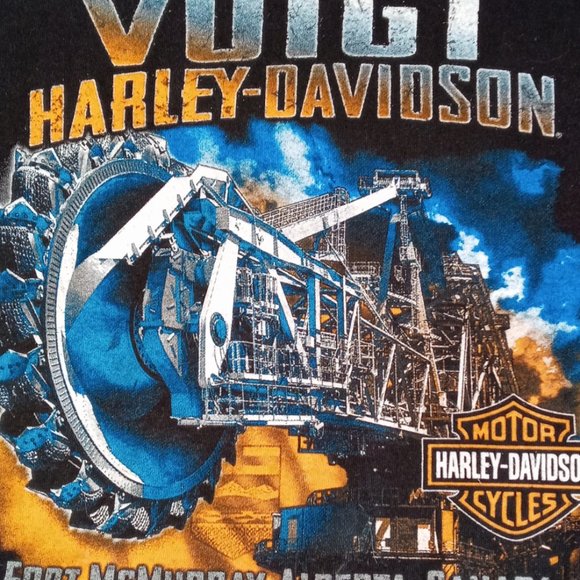 Harley-Davidson Fort Mac black long sleeve graphic tee size m runs small - Picture 9 of 10